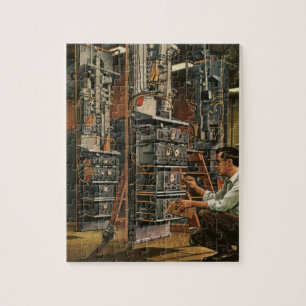 Vintage Business Radio Technician Fixing Equipment Jigsaw Puzzle