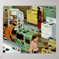 Vintage Business Retail, Appliance Showroom Store Poster