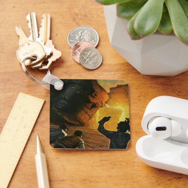 Vintage Business, Steel Manufacturing Industry Keychain (Desk)