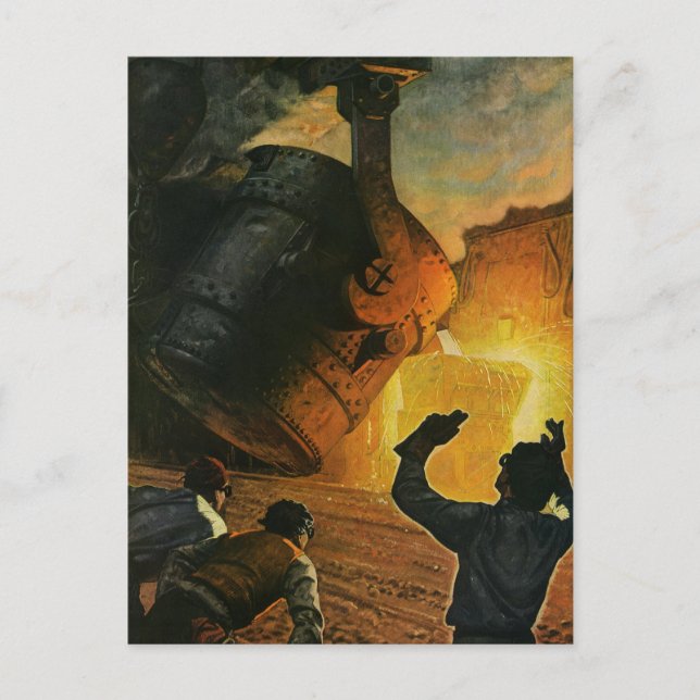 Vintage Business, Steel Manufacturing Industry Postcard (Front)