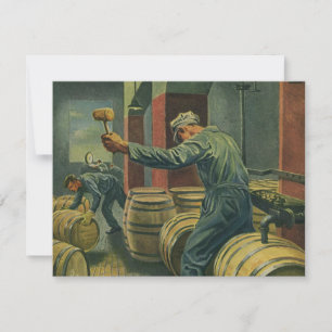 Vintage Business, Wine Making Corking Wine Barrels