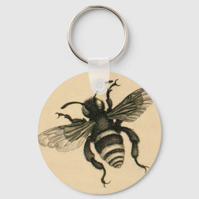 Vintage busy bee keychain (Front)