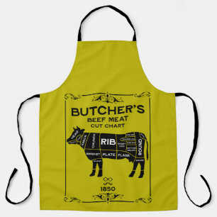 Vintage Butchers Meat Cut Apron