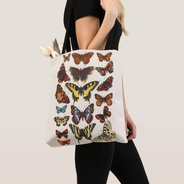 Vintage Butterflies 1889 Tote Bag (Close Up)