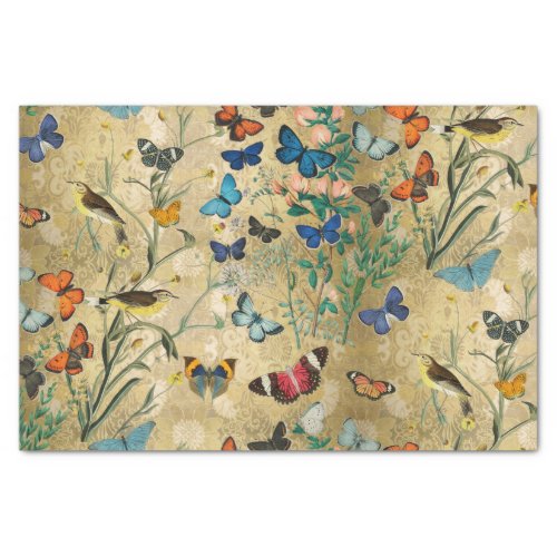 Vintage Butterflies and Decoupage Tissue Paper