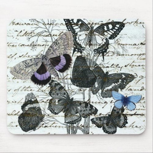 Vintage Butterflies Austen Mousepad