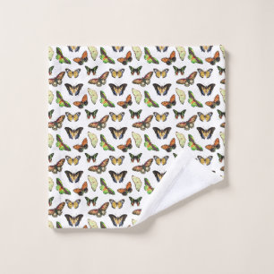 Vintage Butterflies Bath Towel Set