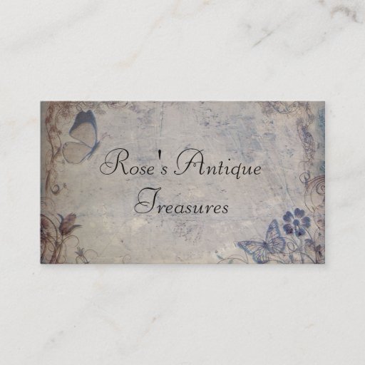 Customizable Vintage Butterflies Business Card Templates