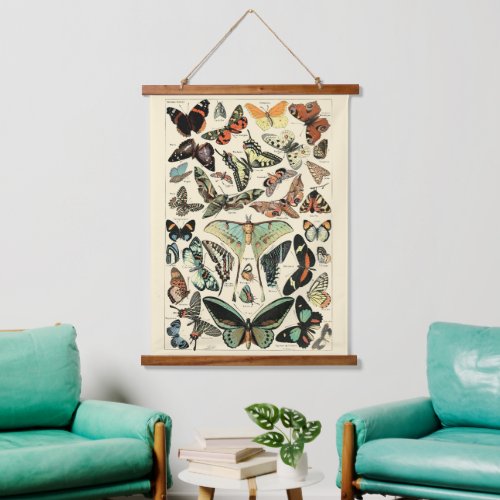 Vintage Butterflies by Adolphe Millot Hanging Tapestry