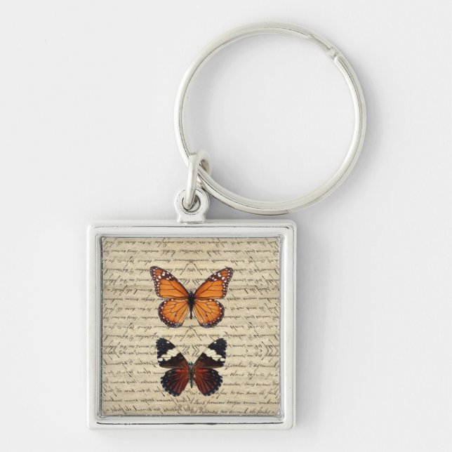 Vintage butterflies collection keychain (Front)