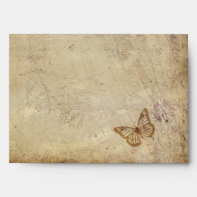 Vintage Butterflies Envelope (Front)