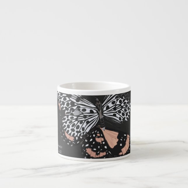 Vintage Butterflies Espresso Cup (Front)