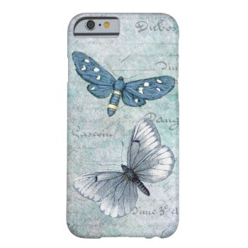 Vintage Butterflies French Grunge Barely There Iphone 6 Case by encore_arts at Zazzle