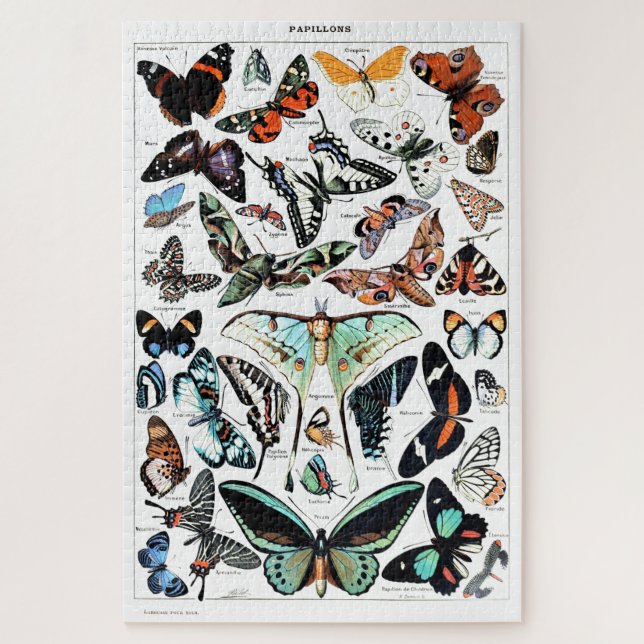 Vintage Butterflies Illustration Jigsaw Puzzle (Vertical)