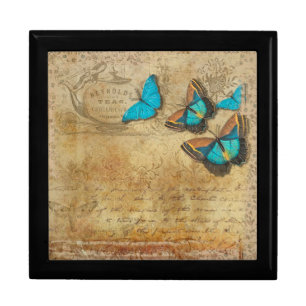 Vintage Butterflies Keepsake Box