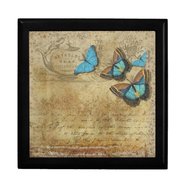 Vintage Butterflies Keepsake Box (Front)