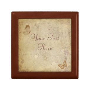 Vintage Butterflies Keepsake Box