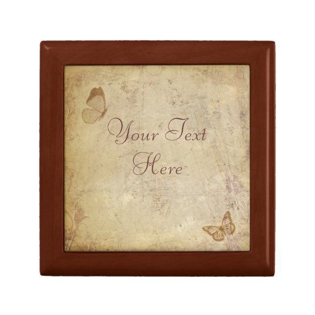 Vintage Butterflies Keepsake Box (Front)