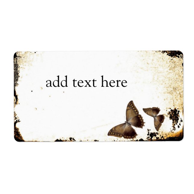 Vintage Butterflies Label (Front)