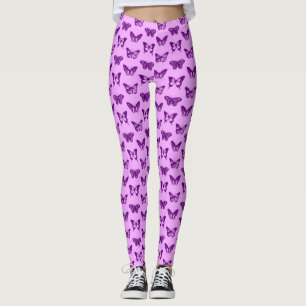 Vintage Butterflies, orchid & amethyst purple Leggings