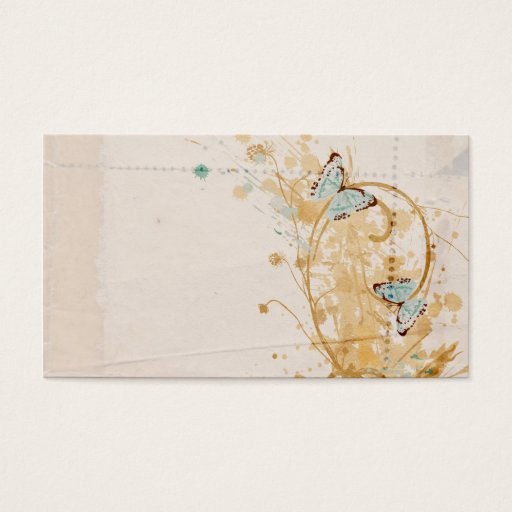 Customizable Vintage butterflies Profile Card Business Card Template