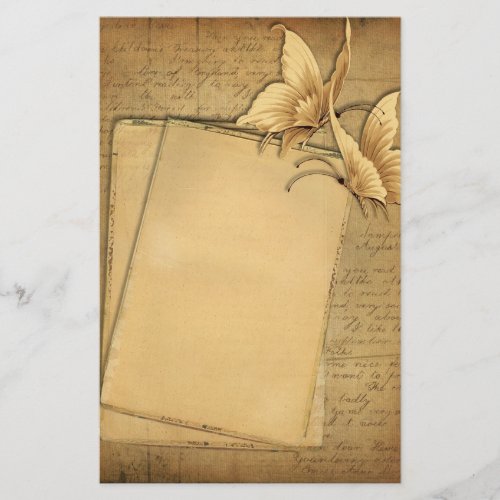 Vintage Butterflies Stationery
