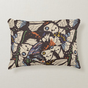 Vintage butterflies surface pattern. Colourful,  t Accent Pillow