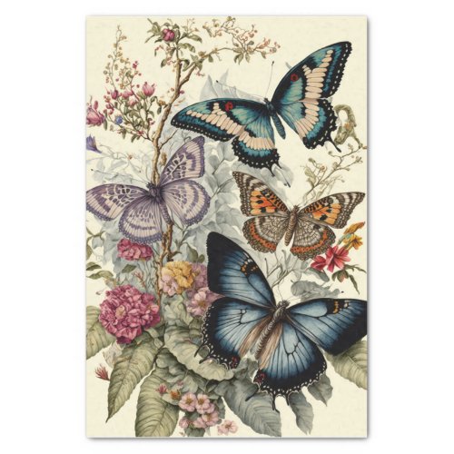 Vintage Butterflies Tissue Paper
