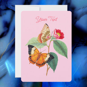 Vintage Butterflies, Your Text & Message Invitation