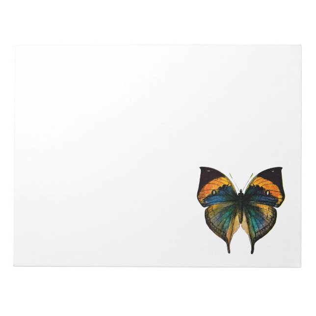 Vintage Butterfly - 1800's Antique Butterfly Litho Notepad (Front)