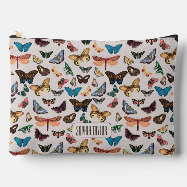 Vintage butterfly Aesthetic Accessory Pouch (Front)