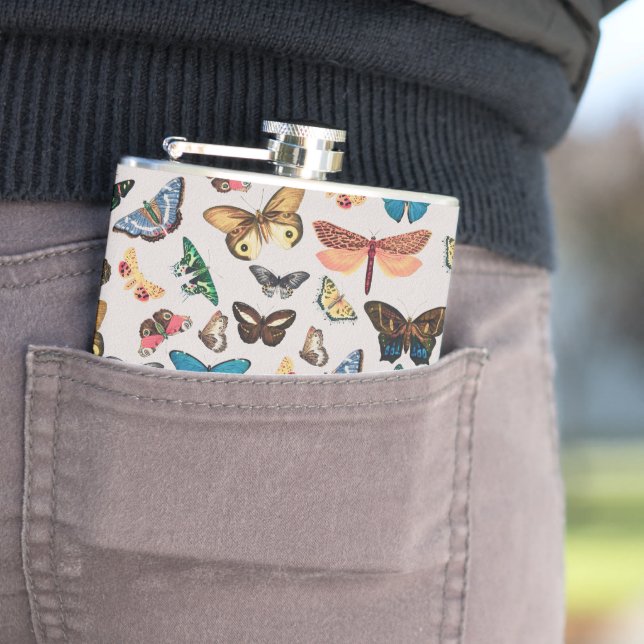 Vintage butterfly Aesthetic Flask (In Situ)
