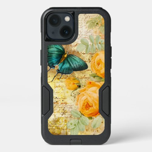 Vintage Butterfly and Roses iPhone 13 Case