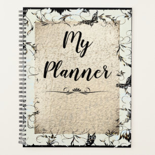Vintage Butterfly and Swirls Planner