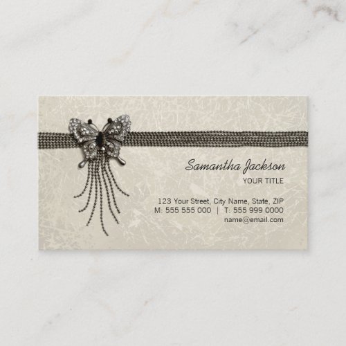 Vintage Butterfly Jewelry business card