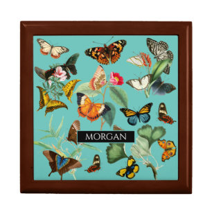 Vintage Butterfly Art & Name, Vs 2 Gift Box