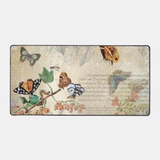 Vintage Butterfly Botanical Ephemera Decoupage
