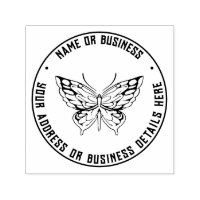 Vintage Butterfly Business Name Return Address