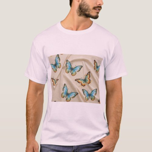  Vintage Butterfly Collage T_Shirt Design