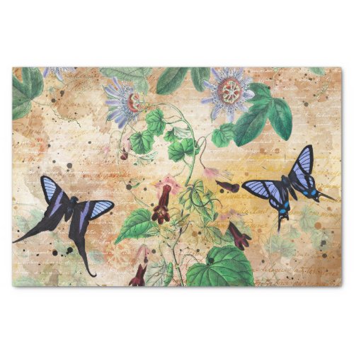 Vintage Butterfly Collage Tissue Paper