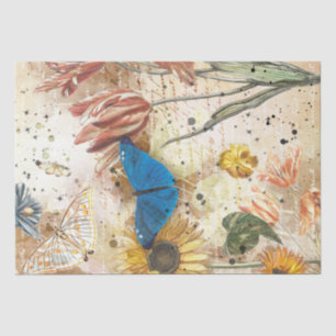 Vintage Butterfly Collage Tissue Paper