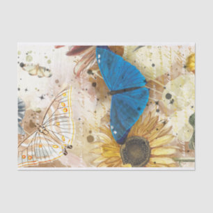 Vintage Butterfly Collage Tissue Paper