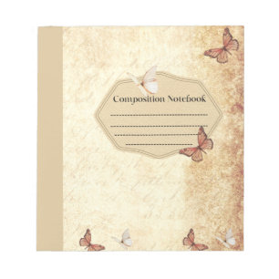 vintage butterfly composition notebook notepad