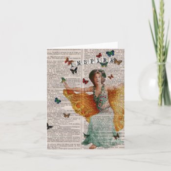 Vintage Butterfly Dancer Dictionay Page Notecard by gidget26 at Zazzle