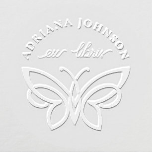 Vintage Butterfly Elegant Custom Book Embosser