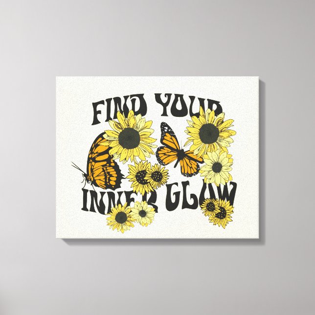 Vintage Butterfly | Find Your Inner Glow Canvas Print (Front)