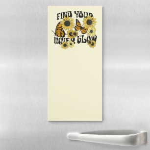 Vintage Butterfly Find Your Inner Glow Magnetic Notepad