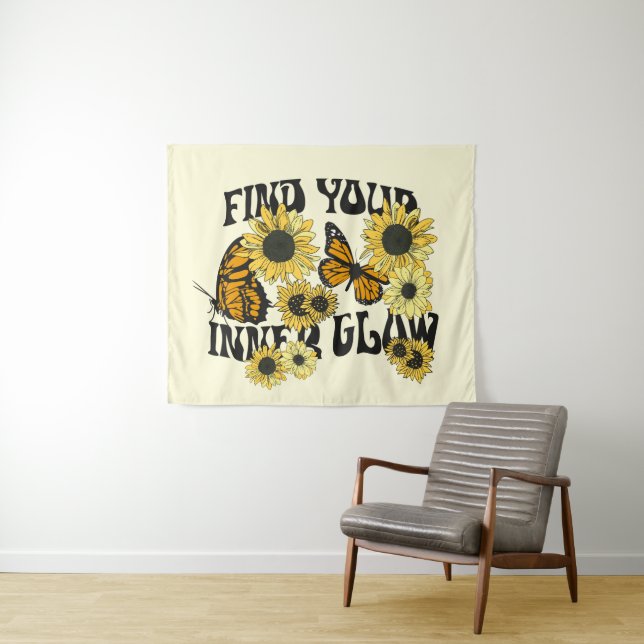 Vintage Butterfly | Find Your Inner Glow Tapestry (In Situ (Horizontal))