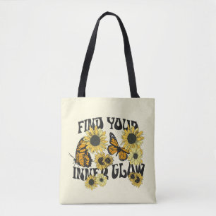 Vintage Butterfly Find Your Inner Glow Tote Bag