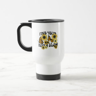 Vintage Butterfly Find Your Inner Glow Travel Mug